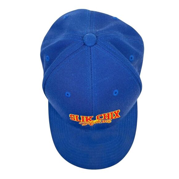 Slik Chix Womens Blue Baseball Hat OSFA Adjustable Wool Blend Girl Boss Feminist - Picture 5 of 12